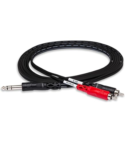 Amazon.com: Hosa TRS-203 Insert Cable, 1/4 Inch TRS to Dual RCA